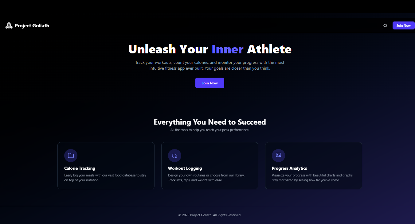 Project Goliath - Fitness Tracking Platform